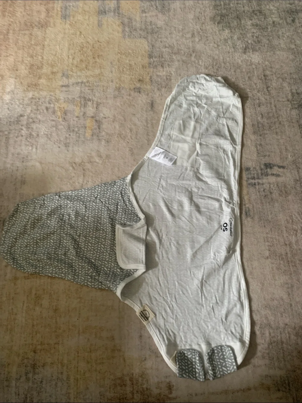 NIB KeaBabies Soothe Swaddle Wraps - White & Gray Set 3pk